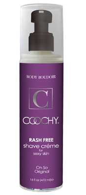 Coochy Rash-Free Shave Creme Original 16 Fl. Oz. The "The Original" rash-free shave creme. Perfect for intimate shaving as well as all areas of the body. This product if formulated for all skin types including sensitive skin. Alluring array of light florals with a hint of baby powder freshness. Comes in a 16 fl. oz. bottle. 